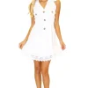 Dominique' Button Mini Dress