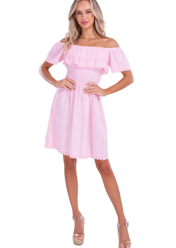 Ella' Off Shoulder Mini Sundress