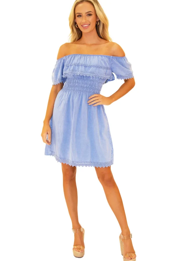 Ella' Off Shoulder Mini Sundress