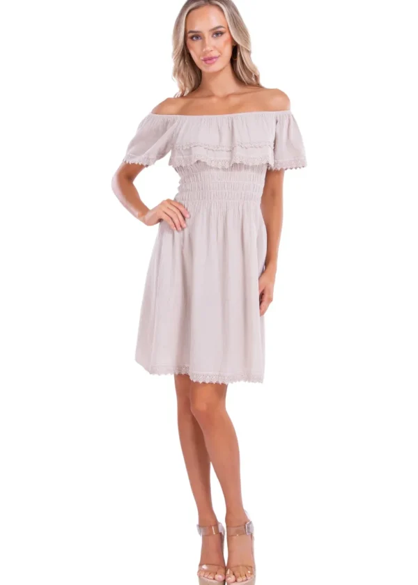 Ella' Off Shoulder Mini Sundress