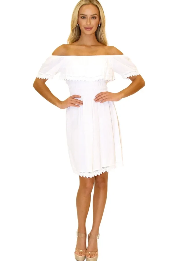 Ella' Off Shoulder Mini Sundress