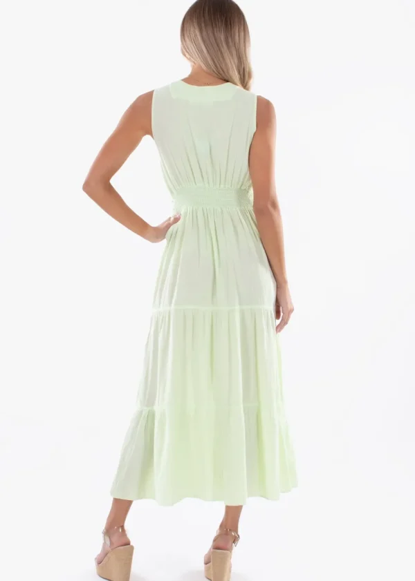 Gabrielle' Cotton Maxi Dress with crochet details