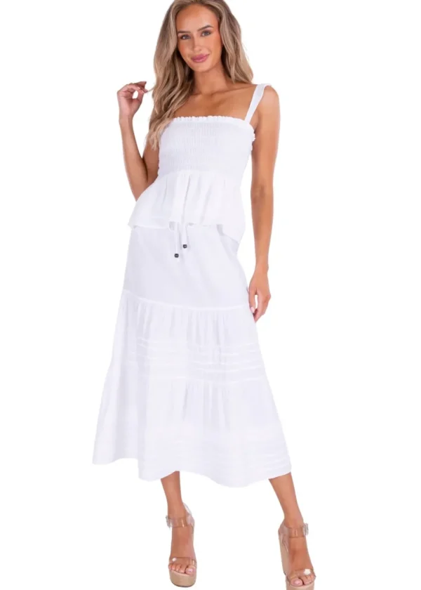 Georgiana' White Cotton Skirt