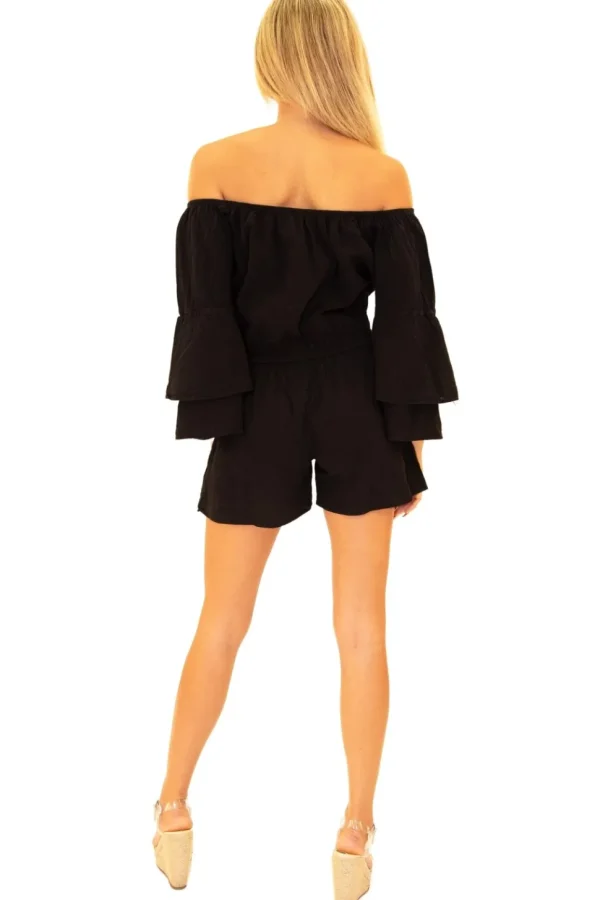 Jade' Bell Sleeve Romper