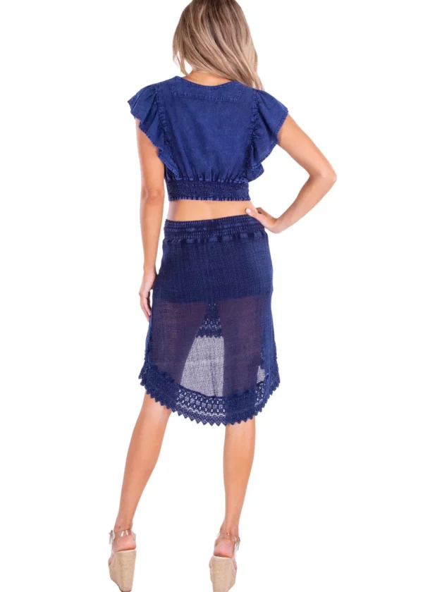 Jasmine' Crochet High Low Skirt
