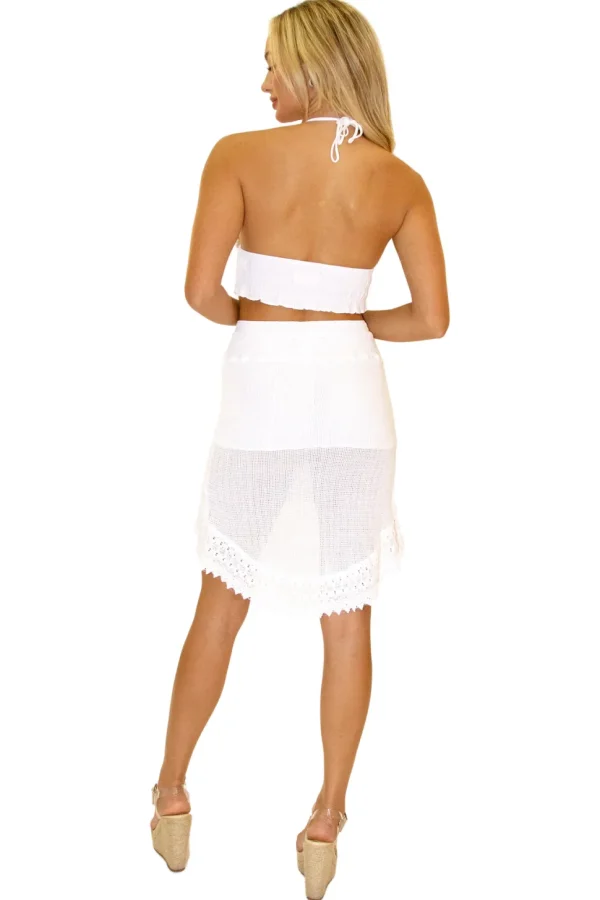 Jasmine' Crochet High Low Skirt