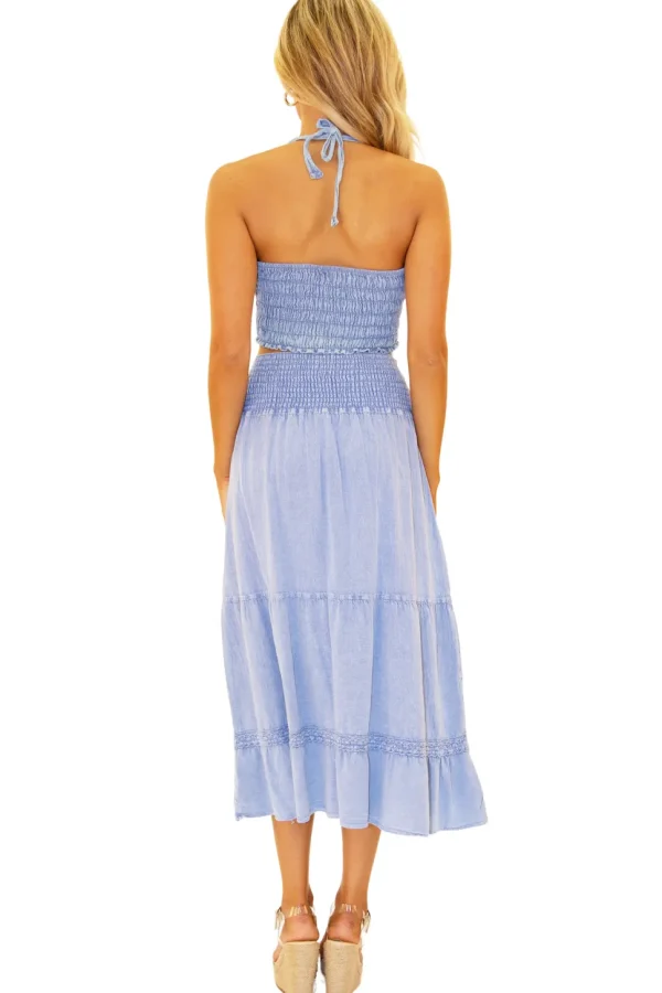 Juliette' Belted Midi Skirt
