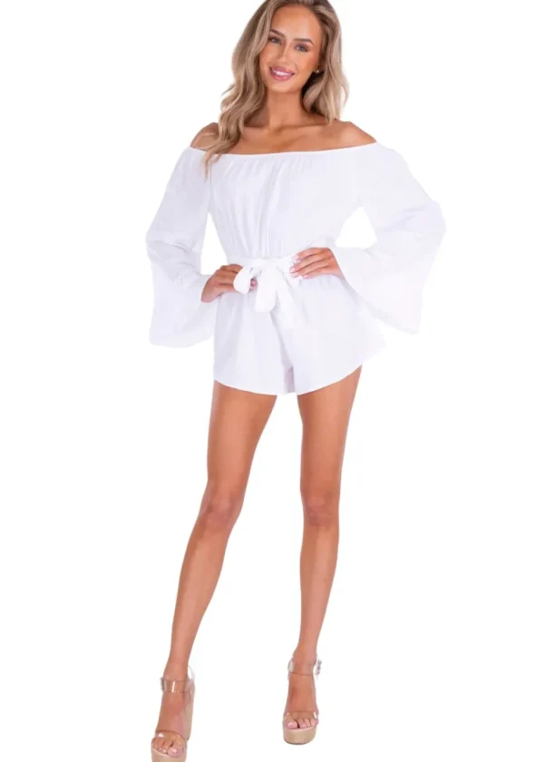 Lizzie' Off Shoulder Romper