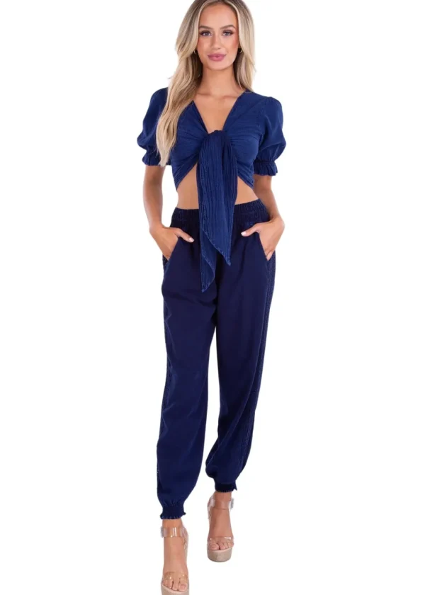 Lucy' Tie Front Crop Top