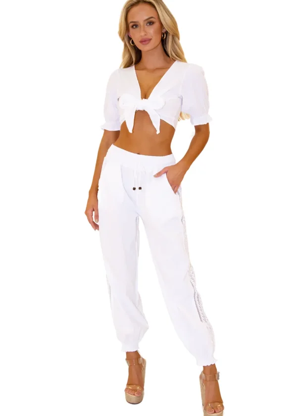 Lucy' Tie Front Crop Top