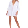 Lulu' Tie-Front Cover-Up White