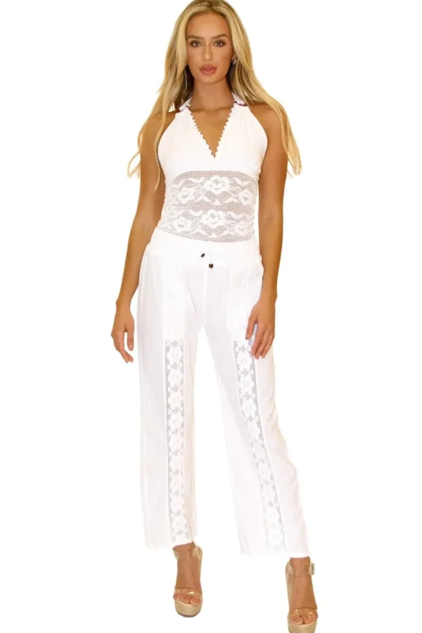 Magnolia' Crochet Front Detail Pants