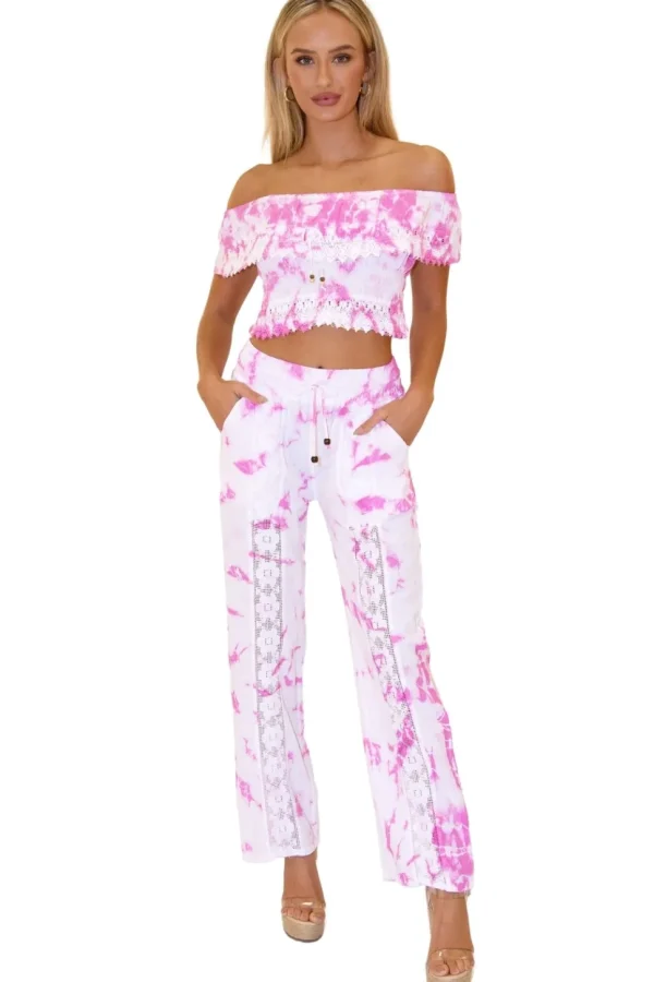Magnolia' Crochet Front Detail Pants