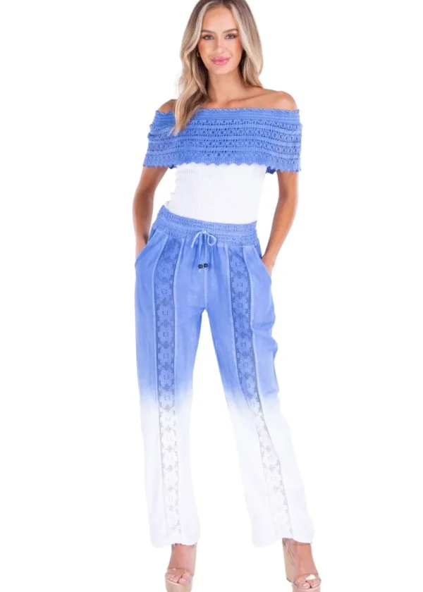 Magnolia' Crochet Front Detail Pants