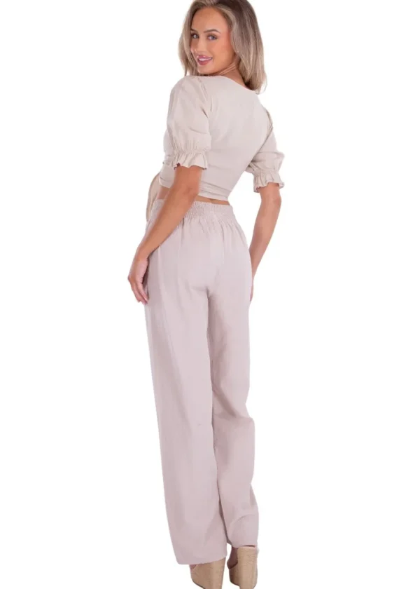Magnolia' Crochet Front Detail Pants
