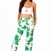 Mallory' Flare Cotton Pants Print