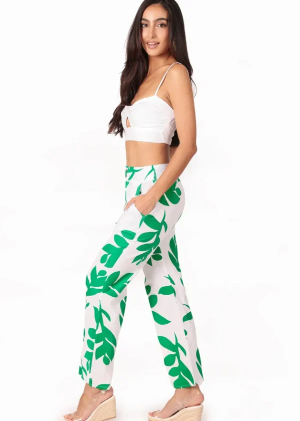 Mallory' Flare Cotton Pants Print