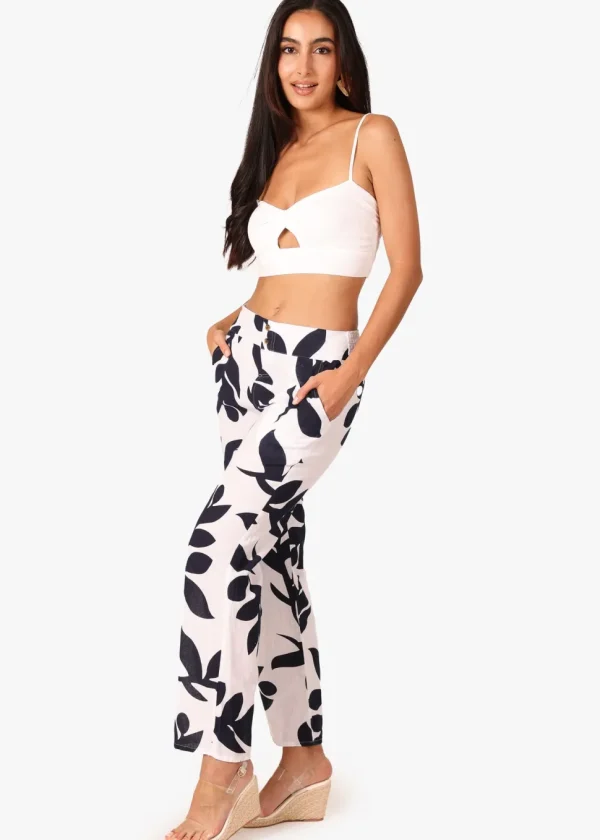 Mallory' Flare Cotton Pants Print