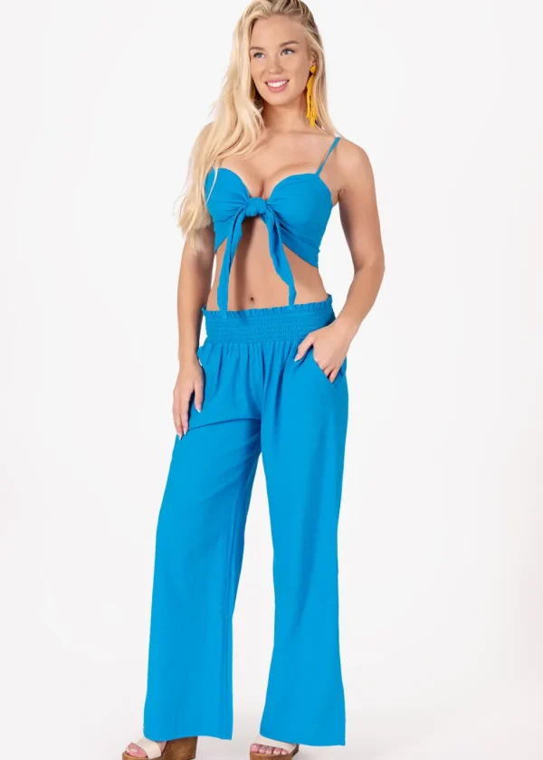 Mara' Cotton Tie Front Top