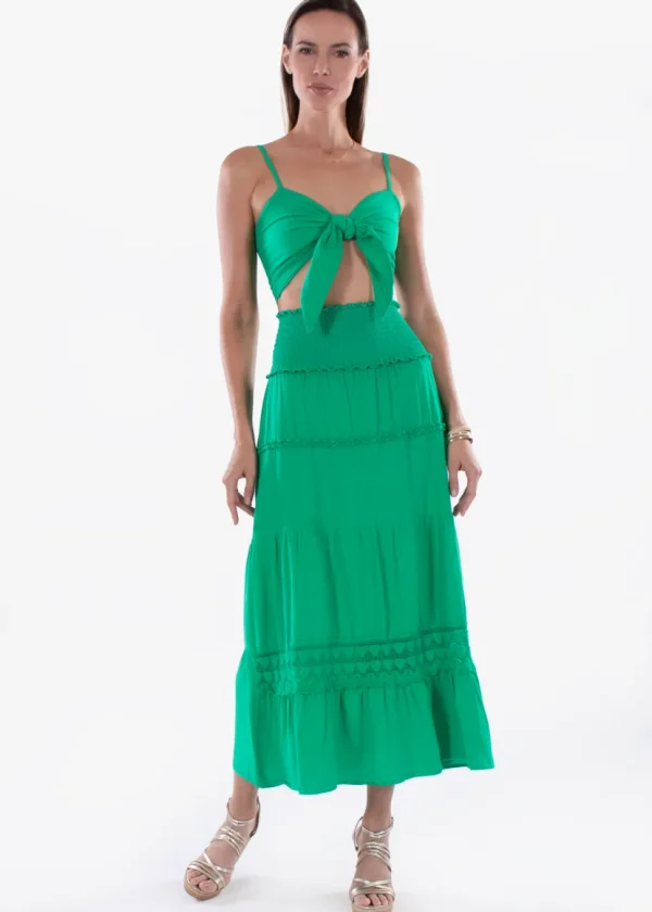 Mara' Cotton Tie Front Top