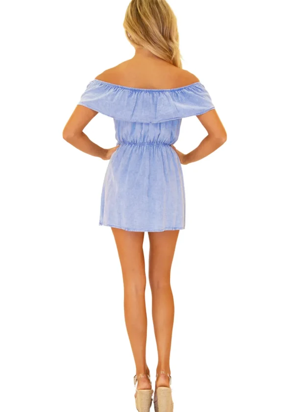 Melinda' Mini Sundress Blue