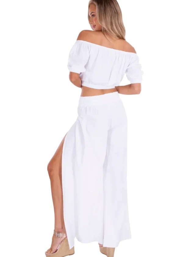 Mikayla' Front Split Flare Pants