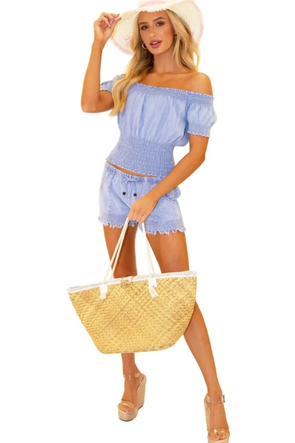 Mila' Fringe Hem Shorts
