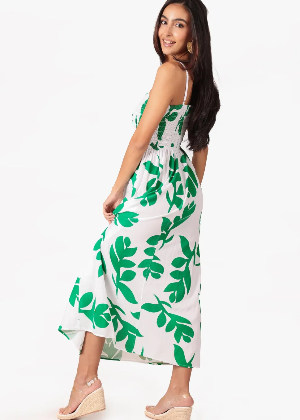 milani_print_green_cotton_1.webp Milani' Print Green Cotton Maxi Dress