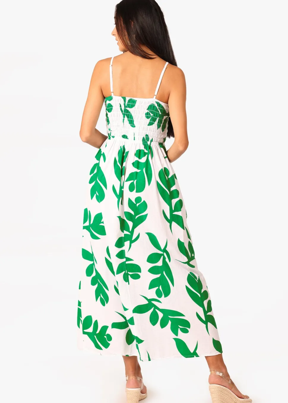 milani_print_green_cotton_2.webp Milani' Print Green Cotton Maxi Dress