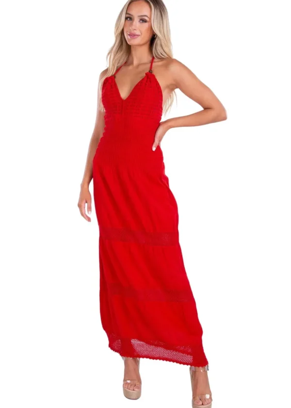 Miranda' Halter Maxi Dress
