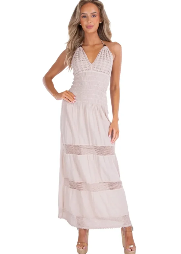 Miranda' Halter Maxi Dress