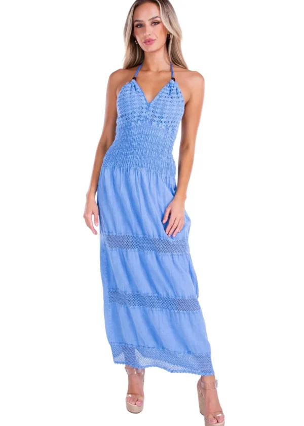 Miranda' Halter Maxi Dress