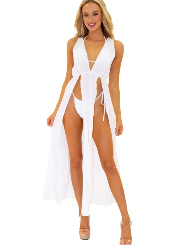 Mischa' Double Split Cover-Up White