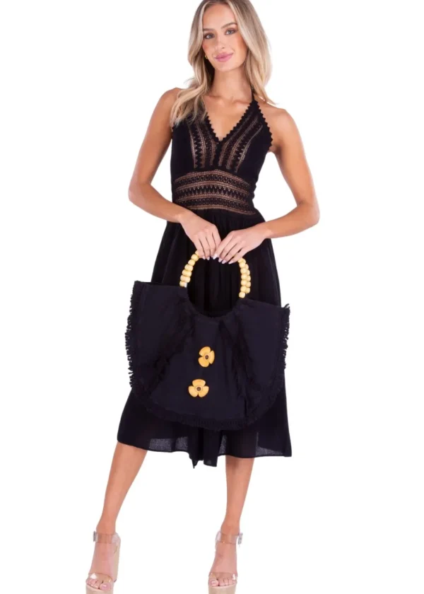 Octavia' Cotton Bag Black