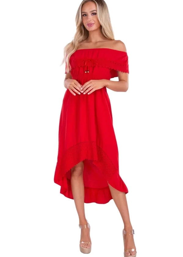 Olivia' High Low Midi Dress