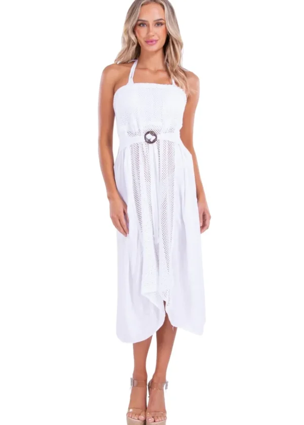 Ondine' Cover-Up Dress White