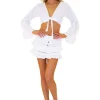 Penelope' Tie Front Top White