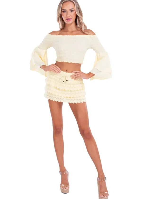 Polly' Tiered Crochet Skort