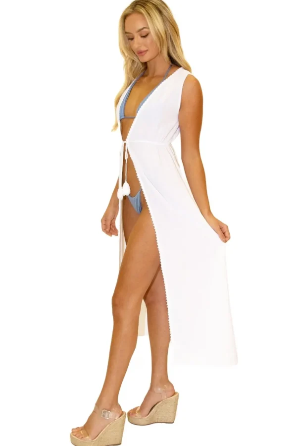 Roberta' Tie-Front Cover-Up White