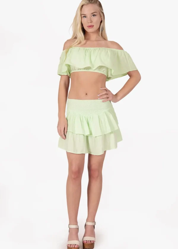 Ruth' Ruffle Mini Skirt