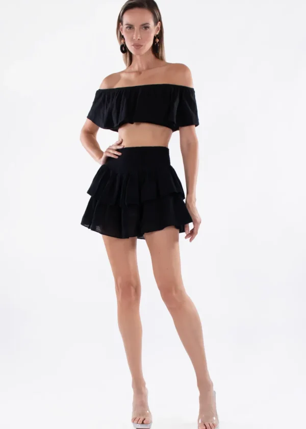Ruth' Ruffle Mini Skirt