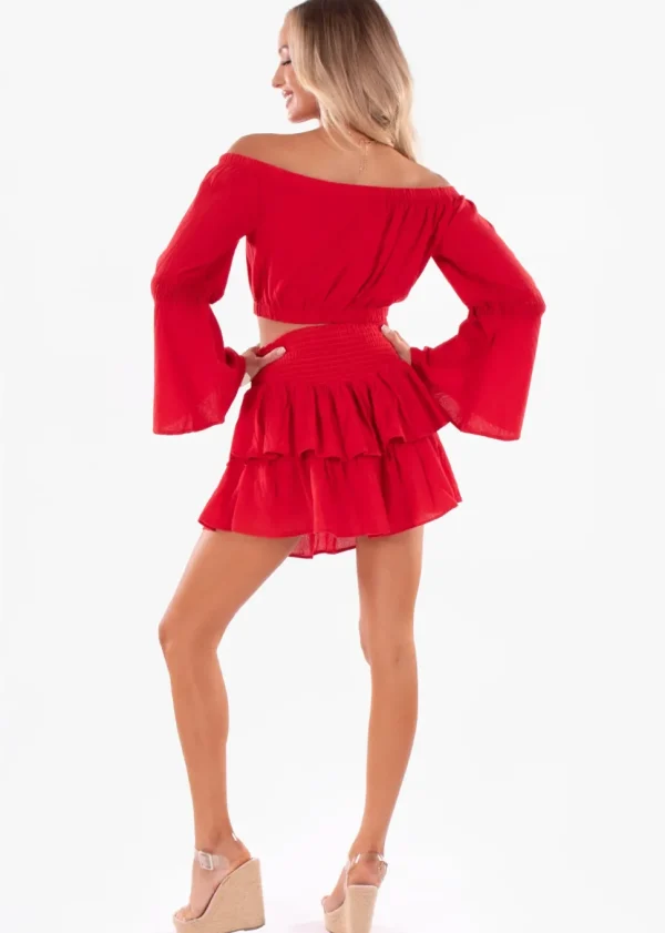 Ruth' Ruffle Mini Skirt