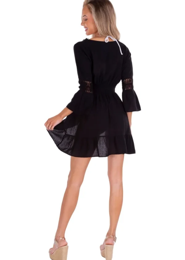 Rylie' Tie-Front Ruffle Hem Cover-Up