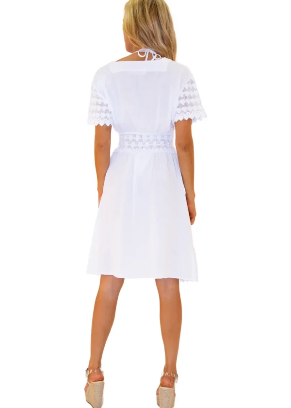 Sadie' Tie-Front Cover-Up White