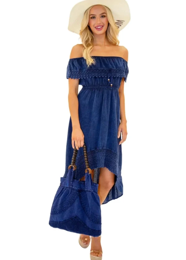 Sandra' Cotton Bag Navy