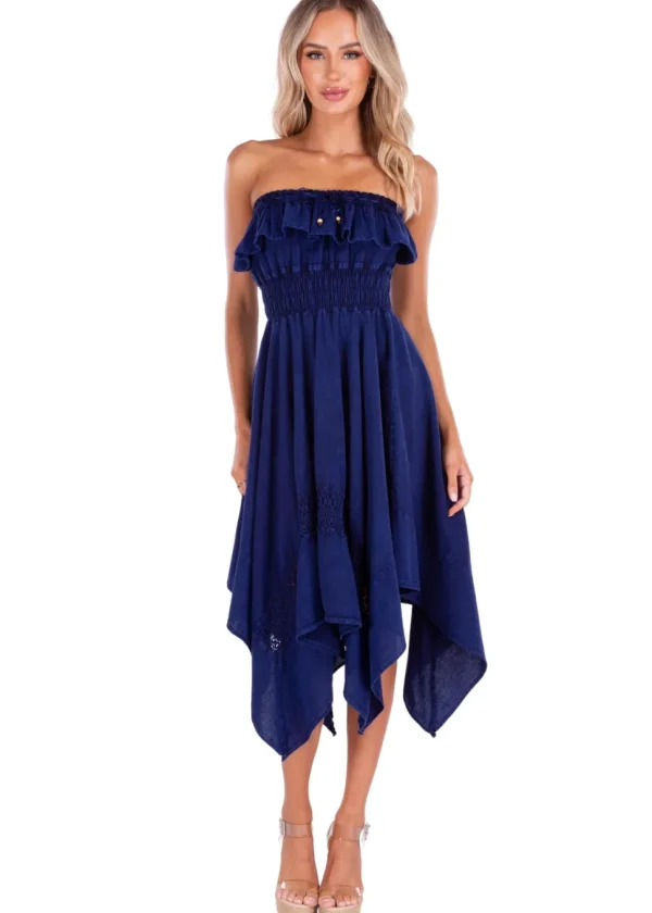 Sasha' Strapless Flowy Dress