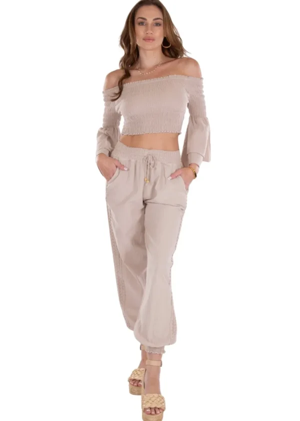 Scarlett' Side Crochet Joggers