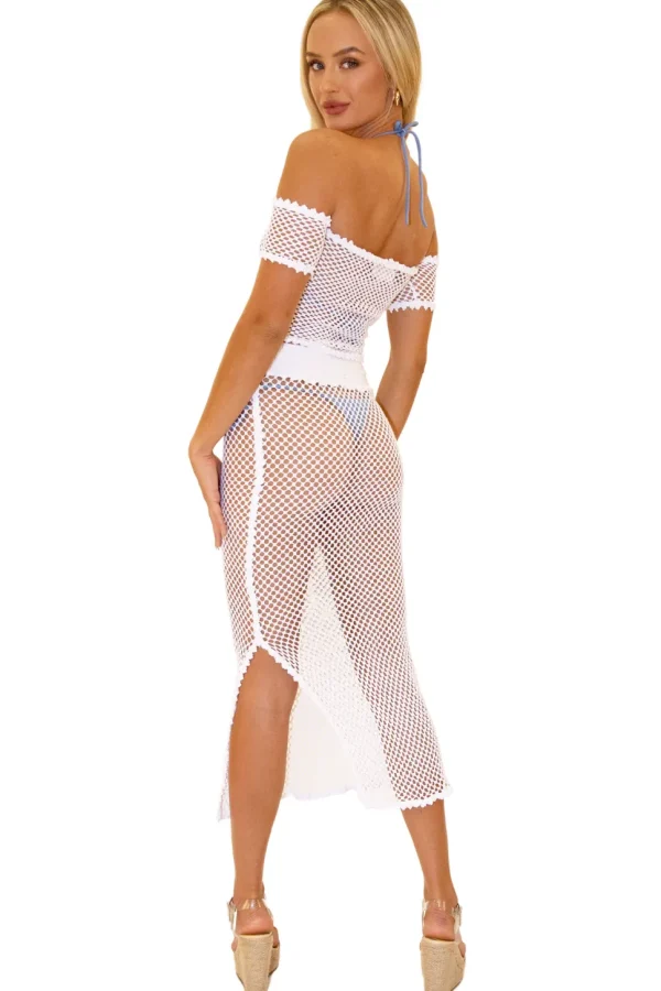 Stassie' Cotton Mesh Skirt