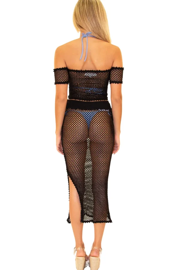 Stassie' Cotton Mesh Skirt