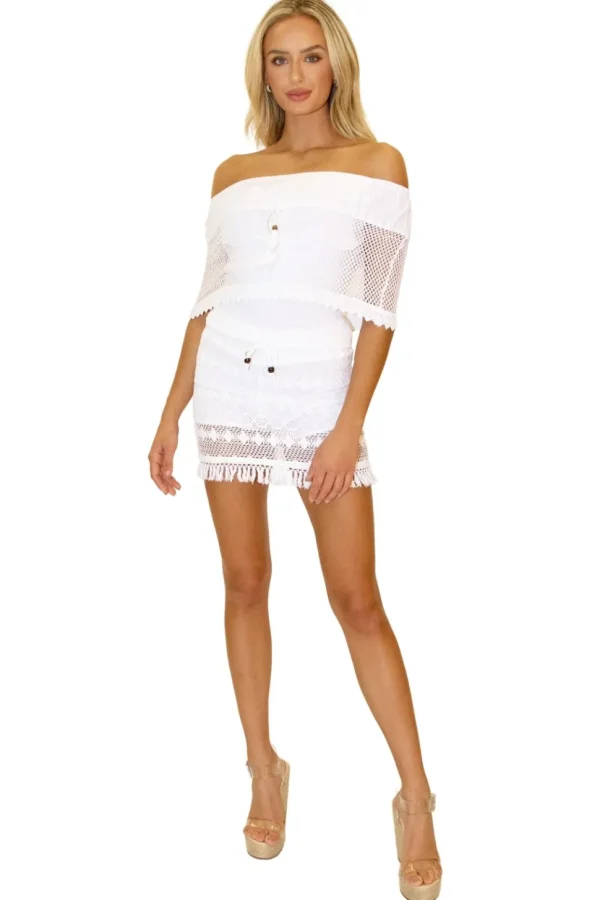 Summer' Crochet Fringe Hem Skort